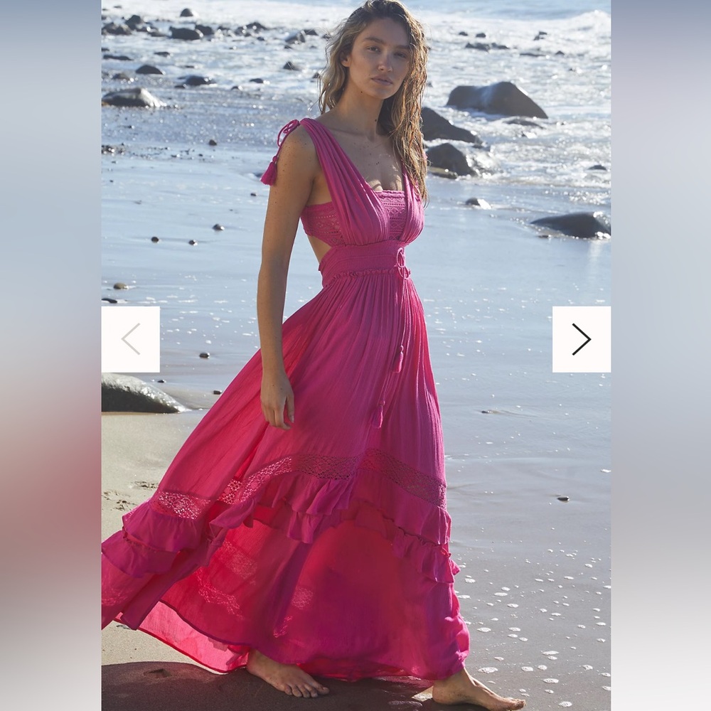 Free People Santa Maria dress in mangentiful size small